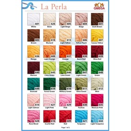 LA Perla [50grs] by Omega - Perle Thread 100% Mercerized Cotton Thread Ideal for Fine Crocheting - Color: 27 - Light Pink 627