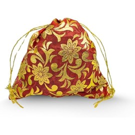 Net Fabric Gift Bags with Drawstring – Jewelry Favor Pouches for Wedding, Party,Small Gift, Gift for women. (Design 8)