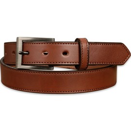 Bullhide Belts Mens Leather Belt for Work, Casual, Dress, 1.19" Wide, Medium Brown, 32"