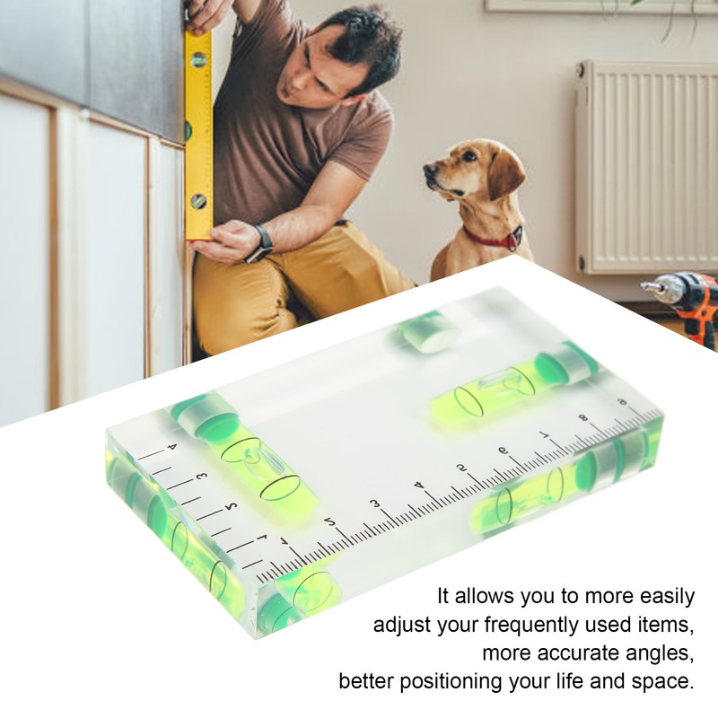 Two Dimensional Horizontal Bubble Level Portable Two Way Integrated Level