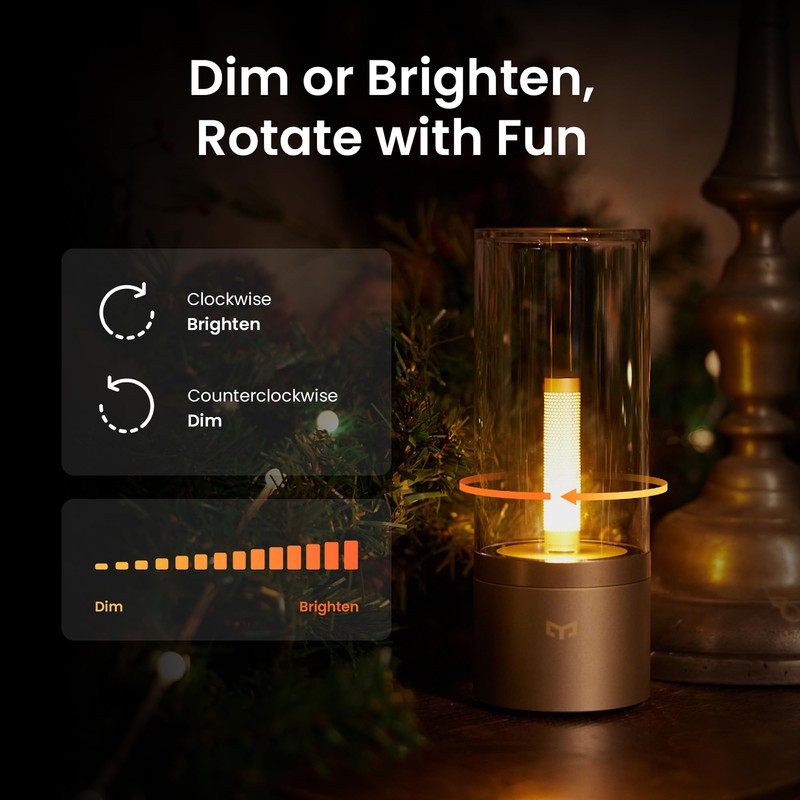 Rechargeable Battery Operated Bedside Lamp, Small Cordless Table Lamp, Dimmable