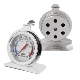 yolzhxe Backofenthermometer, Ofenthermometer Edelstahl, Thermometer Kochen mit Großem Zifferblatt, Leicht Ablesbares Kochthermometer für Backofen, küchenthermometer für Präzises Kochen und Backen