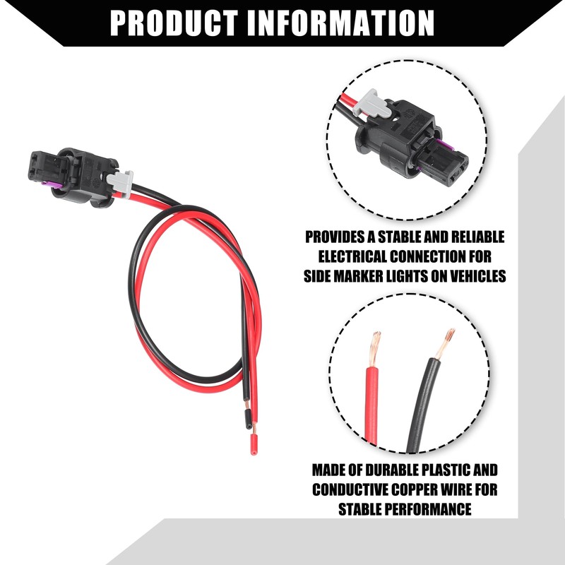 Hihaha Car Side Marker Connector Wiring Harness for Dodg Charger
