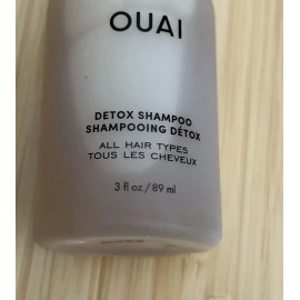 OUAI DETOX SHAMPOO FOR ALL HAIR  TYPES 3FL. OZ./89 ML. W APPLE CIDER VINEGAR NEW
