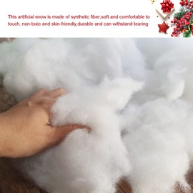 Christmas Fake Snow Decor, Fluffy Fiber Artificial Snow Indoor White Snow for Christmas Village Snow Blanket Decoration for Christmas Tree Winter Wonderland Christmas Decorations and Nativity (17.6OZ)