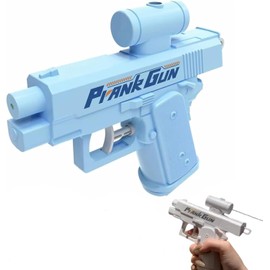 Prank Water Gun, Prank Squirt Gun, Compulsive Two-Way Water Guns, Reverse Prank Surprise Water Guns - Shoots Back at User! Hilarious Novelty Toy for Parties & Summer Fun (Blue)