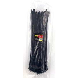 PTI Cable Zip Ties Black Heavy Duty 100mm x 2.5mm 100 Pack, Tie Wraps, Cable Tie, Twist Wire, Long Thick Strong Zipties Self-Locking Strong Nylon