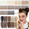 50 PCS Small Snap Hair Clips, Non Slip Metal Small