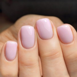 Vishine Jelly Crystal Pink Neutral Tone Gel Nail Polish 15ML Gel Polish Translucent Sheer Pink Soak Off UV LED gel Nail Polish Clear Color Home DIY Manicure Nail Art #24