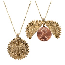 Sunflower Year To Remember Lucky Penny 2002 Necklace Coin Jewelry