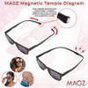 Magz Greenwich Classic Square Gafas de lectura +3.50 Negro Hombres/Mujeres