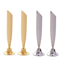 Luzen 4Pcs Desktop Pen Holder - Metal Swivel Stand with Single Pen Display, Gold and Silver - Home Office Use
