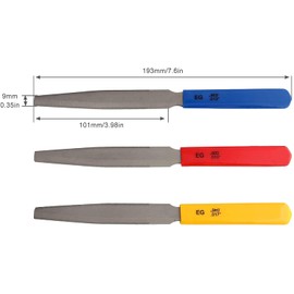 Electric Guitar files set,Acoustic Guitar file set,Bass Guitar files set,Tapered Nut Files Double Edge Nut Slotting Files,Fret Crowning Files Luthier Tools 3pcs set(Electric Guitar files)