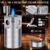 XIFEI 8-in-1 Desktop Cigar Lighter with Straight V-Cut Cutter, 3