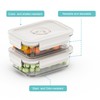 Domsanistor Vacuum Seal Glass Food Storage Containers, 6pcs Containerswith 10pcs