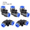 sourcing map Plastic Elbow Push to Connect Tube Fitting 4mm