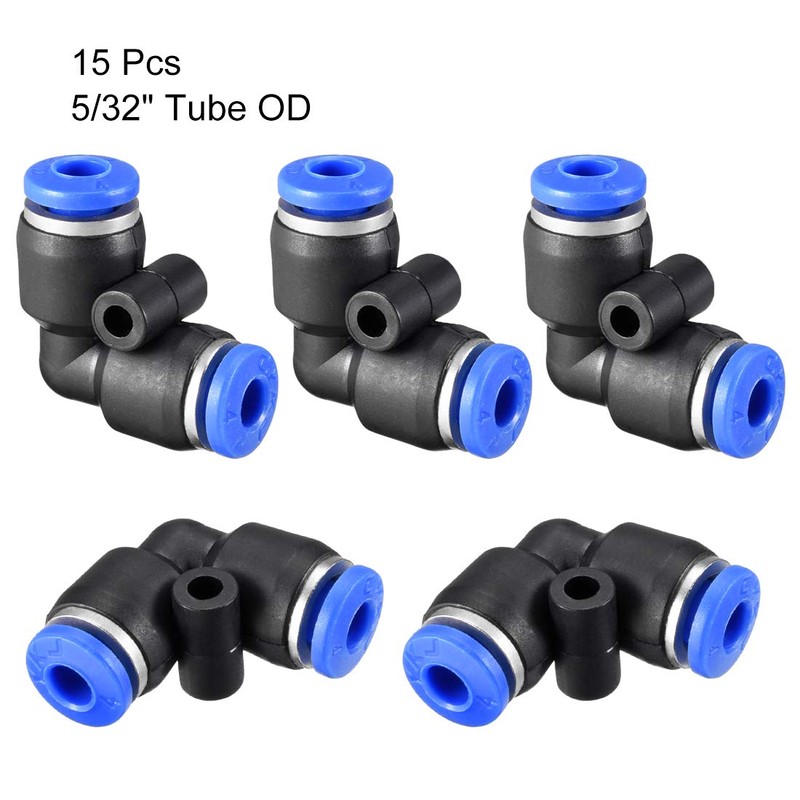 sourcing map Plastic Elbow Push to Connect Tube Fitting 4mm