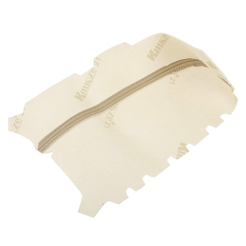 X AUTOHAUX Pair Beige Microfiber Leather Door Panel Armrest Cover