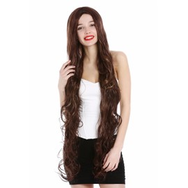 WIG ME UP - VK-40-33H27 Women's Wig Extremely Long Rapunzel Slightly Curly Wavy Middle Parting Red Brown Blonde Highlighted