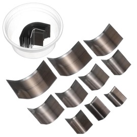 sourcing map Leather Semicircle Shape Punch Cutter Set 10 Sizes Leather Hollow Cutter Kit Durable Punch Die Kit Carbon Steel Leather Punch Tool for Canvas Strap Belt Leathercraft Working 10pcs