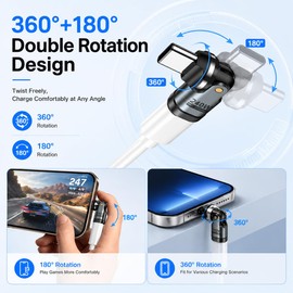 USB C Adapter, PD 240W USB C 90 Degree Adapter, USB Type C Adapter (3-Pack)
