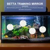 ULTECHNOVO 4pcs Floating Double-Sided Betta Fish Training Mirrors Aquarium Accessories