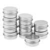 zalati Aluminum Jars Containers, 10 Pieces Refillable Aluminum Screw Lids