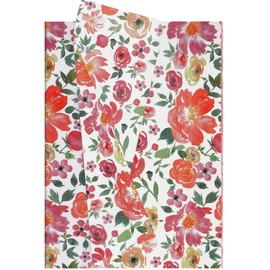 Hjvvr Flower Tissue Paper,20sheets Red Colorful Gift Wrapping Paper,50x35cm Patterned Tissue for Birthday Wedding Party