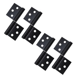 Antrader 3 Inch Lift Off Hinge Flag Hinges,Black Offset Door Hinges,Stainless Steel Door Hinge Detachable-4 Pcs