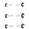 52pcs Cable Clamps Assortment Kit,304 Stainless Steel Cable Clamp Kit