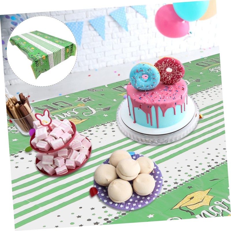 iplusmile Graduation Tablecloth Congrats Design for Graduation Party Decorations Buffet