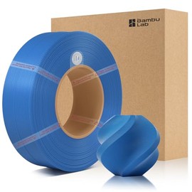 3DTOOLS Bamboo1.75MM PLA Matte Refill Filament High Toughness High Speed &Easy Printing Eco Friendly with RFID for Bambu Lab A1,X1,P1 AMS 1KG +/- 0.03mm (Without Spool) (Marine Blue 11600)