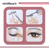 viiviiRose'e Strip Lashes,Black Cotton Band,Fluffy Natural Look,C Curl,10 Pairs,White(T40)