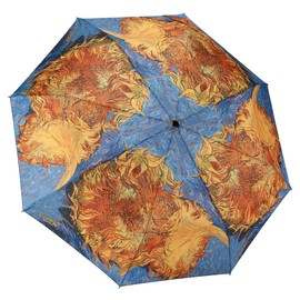 Galleria-Sunflowers_Van Gogh Auto-Open/Close Large Portable Rain Folding Umbrella