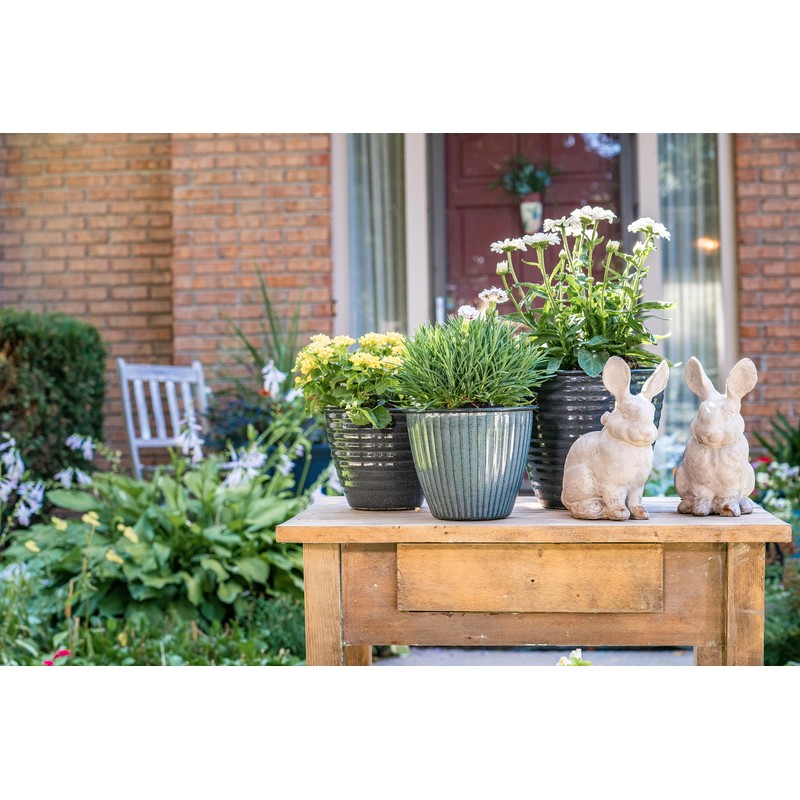 Headwind 10" Sheridan Planter - Stormy Gray