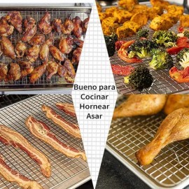 Parrilla Horno Estufa Inoxidable Rejilla Hornear Enfriar 2                                                                                            