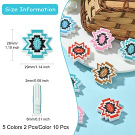 LiQunSweet - 10 abalorio de silicona focales de 5 colores con agujero de gusano, diseño espacial, abalorio de goma sueltas para bricolaje, joyería, pulsera, llavero, decoración de manualidades