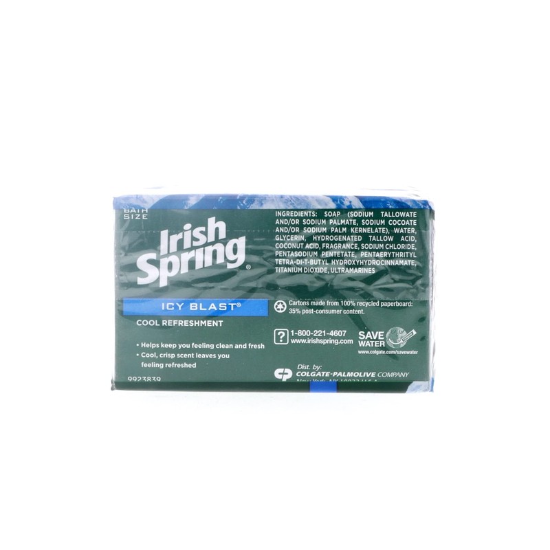 Icy Blast Deodorant Soap By Irish Spring 3.75oz, 3 Count