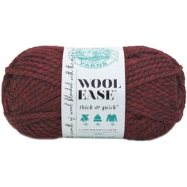 Lion Brand Bulk Buy Wool Ease Thick and Quick Yarn (3-Pack) Claret 640-143