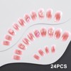 Sethexy Pink Gradient Press On Nails 3D Medium Coffin False