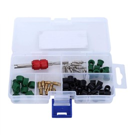 Car Air Conditioner Valve Core, Air Conditioning Valve Core Kit, Air Condition Repair Kit 71pcs Repair Air-conditioner Accessories Maintain Tool Hand Operated Tools hvac tools for Conditioning