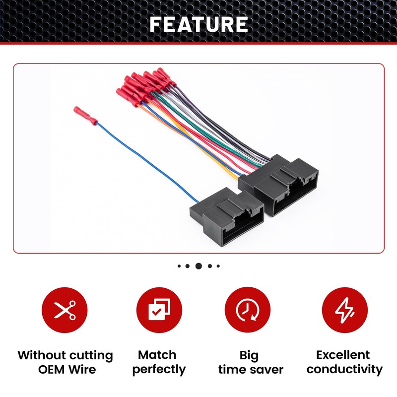 RED WOLF Car Radio Wiring Harness Compatible with Ford Transit