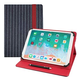 Emartbuy® Universal 9.5" - 10.1" Multi Angle Folio Wallet Case with Card Slots Inside Elastic Band and Stylus Pen Suitable for Selected Devices Below