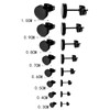 8 Pairs Mens Stud Earrings, 3mm-10mm Men Earrings Black Ear