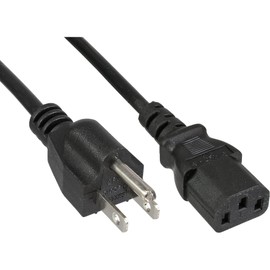 InLine Power Cable US Plug to IEC Connector C13, Black 0,5m