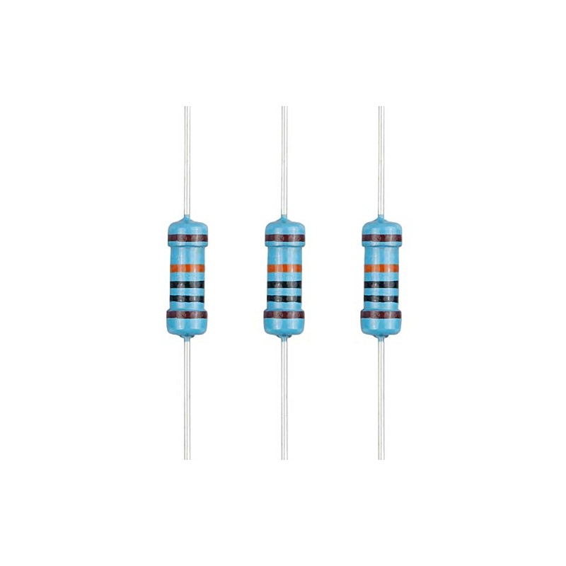 EDGELEC 100pcs 100K ohm Resistor 1/2w (0.5Watt) ±1% Tolerance Metal