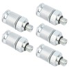 5Pcs Hydraulic Testing Adapter Thread Test Coupling Connectors Pressure Measuring