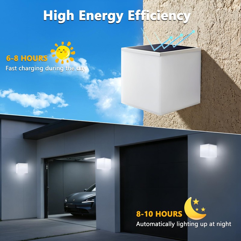 Flacchi Solar Wall Lights 2 Pack - 32 LED Dual-Color