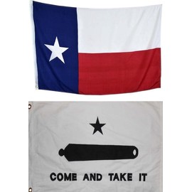 AES Wholesale Combo Lot Texas Gonzales Gonzalez Come & Take it 12x18 Flag Banner Banner Grommets House Banner Double Stitched Fade Resistant Premium Quality