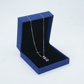 Aoneky Amethyst Cat Pendant Necklace - Valentine’s Day Gift for Her, Best Sweet Present for Women and Girls Birthday, Christmas with 18" Silver Chain and Lovely Box